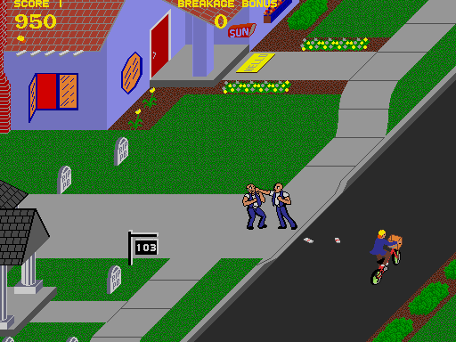 paperboy arcade game sketch